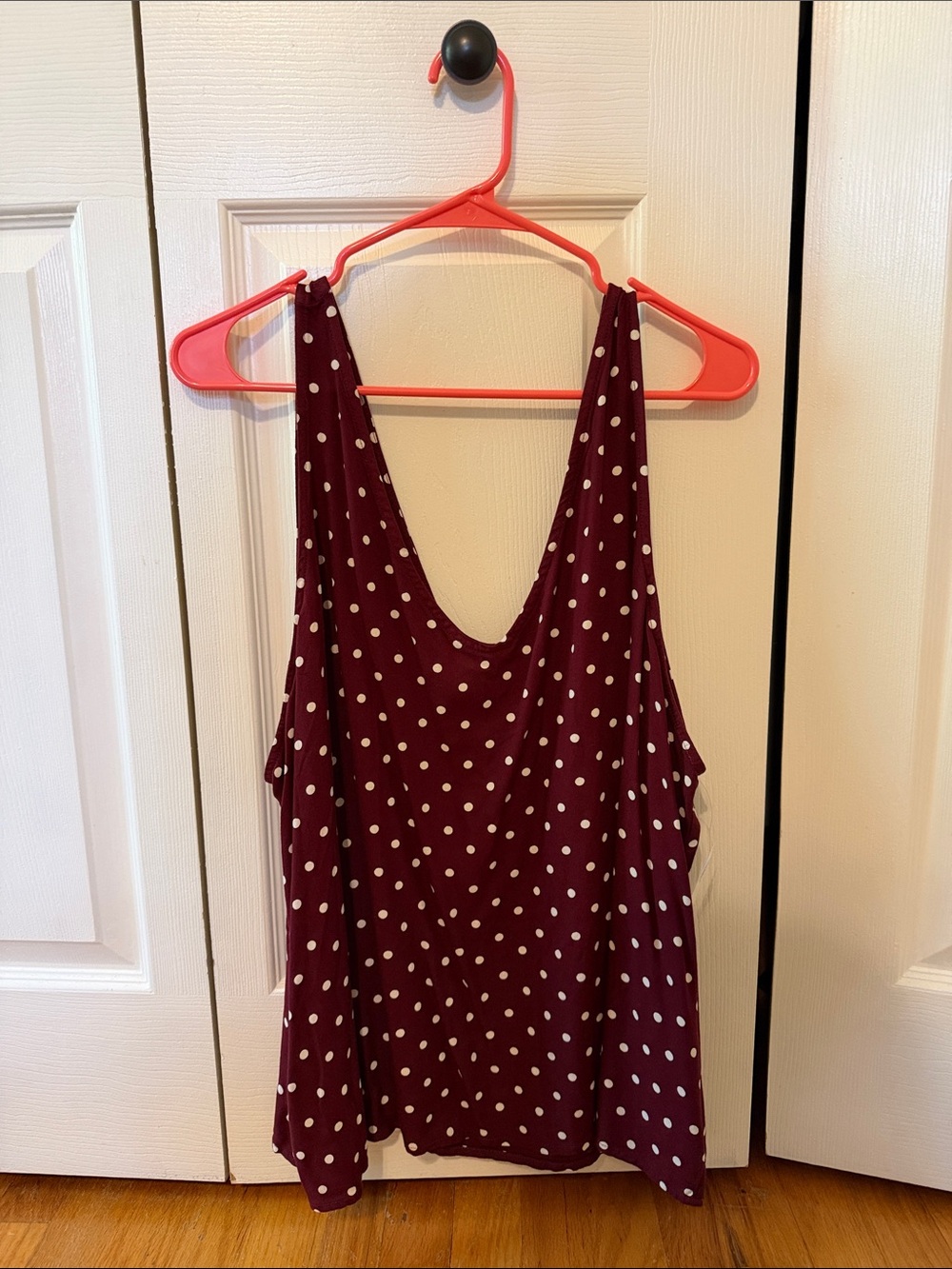 Old Navy Burgundy Polka Dot Sleeveless Tank
